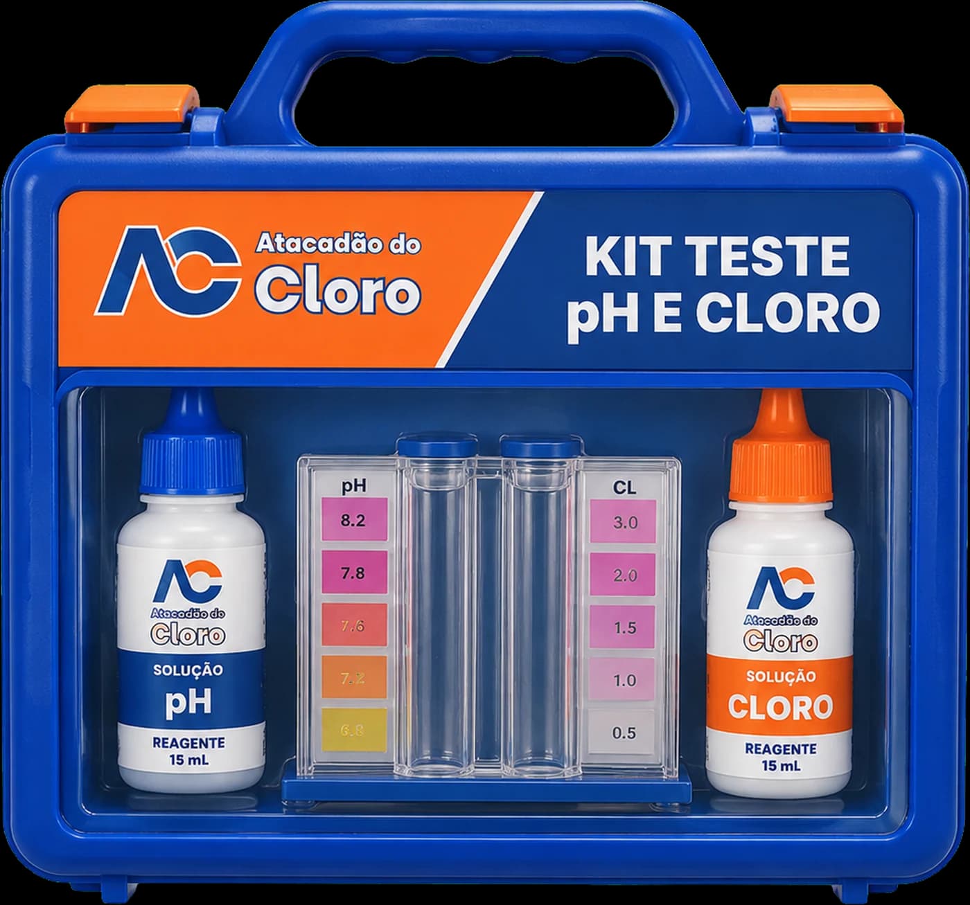 Kit Teste de pH e Cloro — Unidade